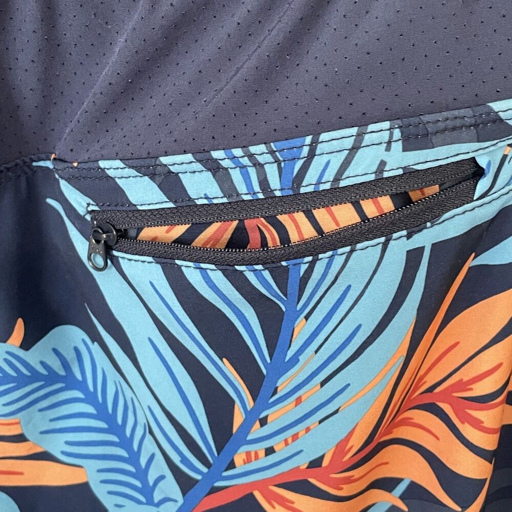 Speedo Men's XL Tech-volley Swim Shorts UV 50+ Blue Tropical 8” Inseam Lined - Picture 8 of 10